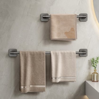 Aluminum Self-adhesive Bathroom Towel Rack